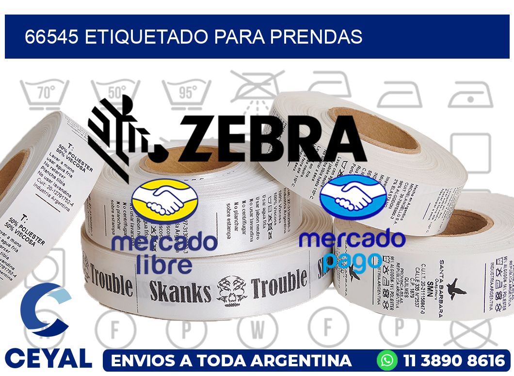 66545 Etiquetado para prendas