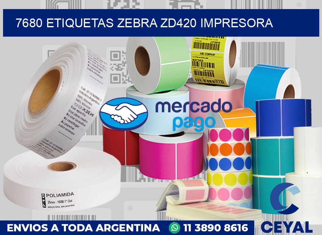 7680 etiquetas Zebra zd420 impresora