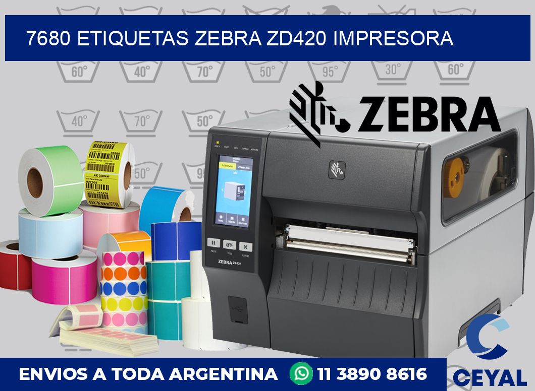 7680 etiquetas Zebra zd420 impresora