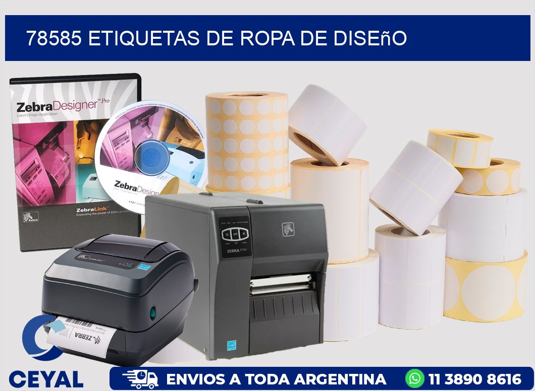 78585 Etiquetas de ropa de diseño