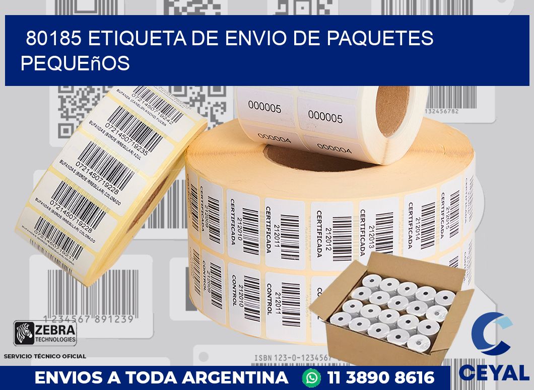 80185 Etiqueta de envio de paquetes pequeños