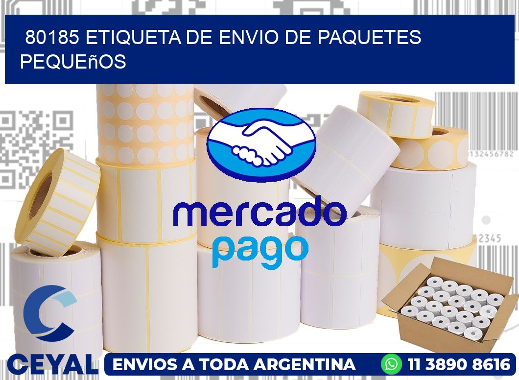80185 Etiqueta de envio de paquetes pequeños