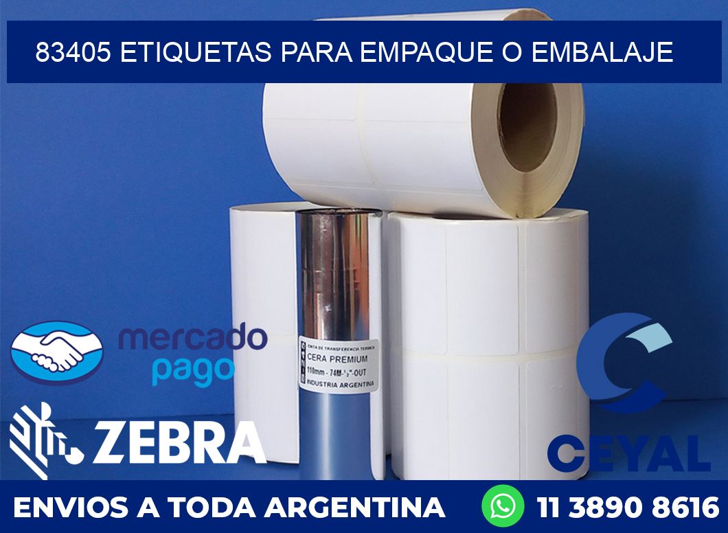 83405 etiquetas para empaque o embalaje