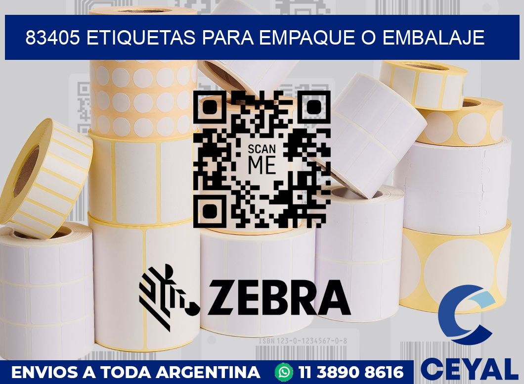 83405 etiquetas para empaque o embalaje