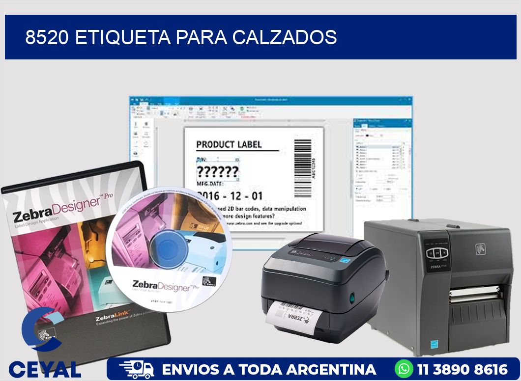 8520 Etiqueta para calzados