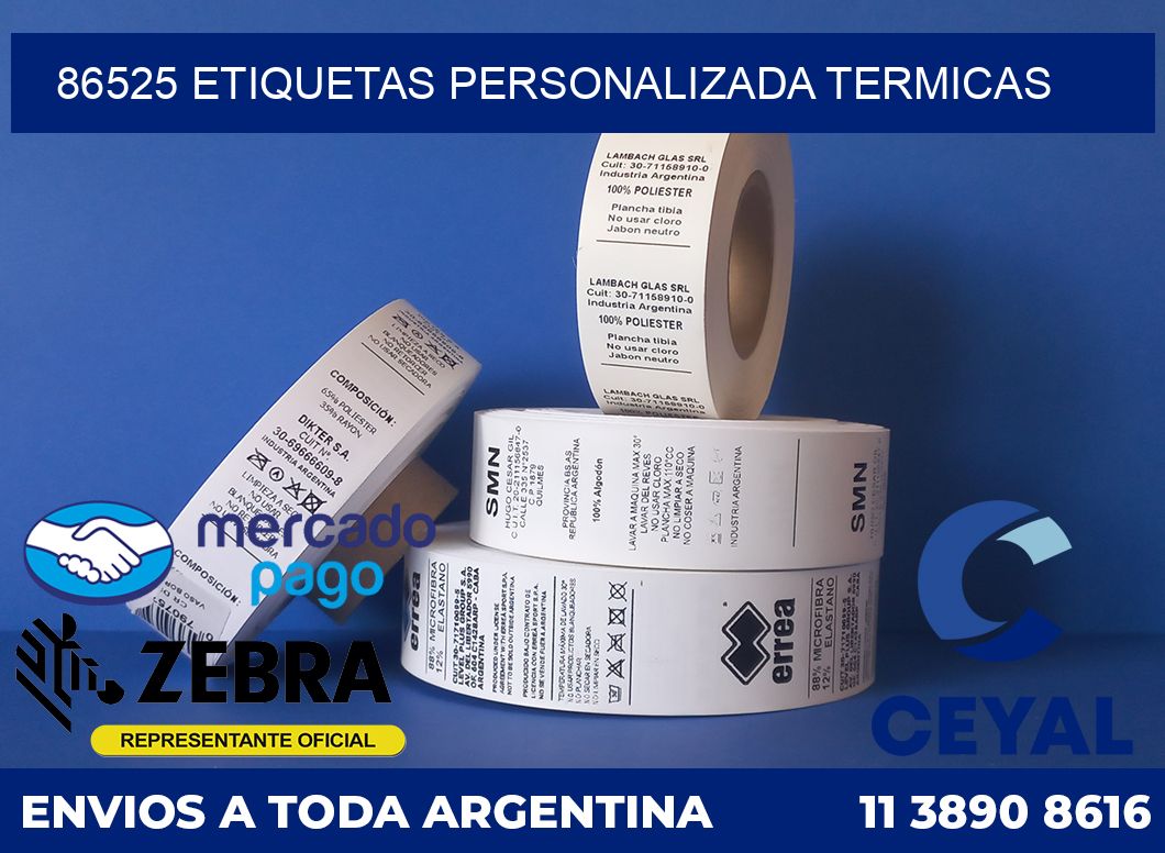 86525 etiquetas personalizada termicas