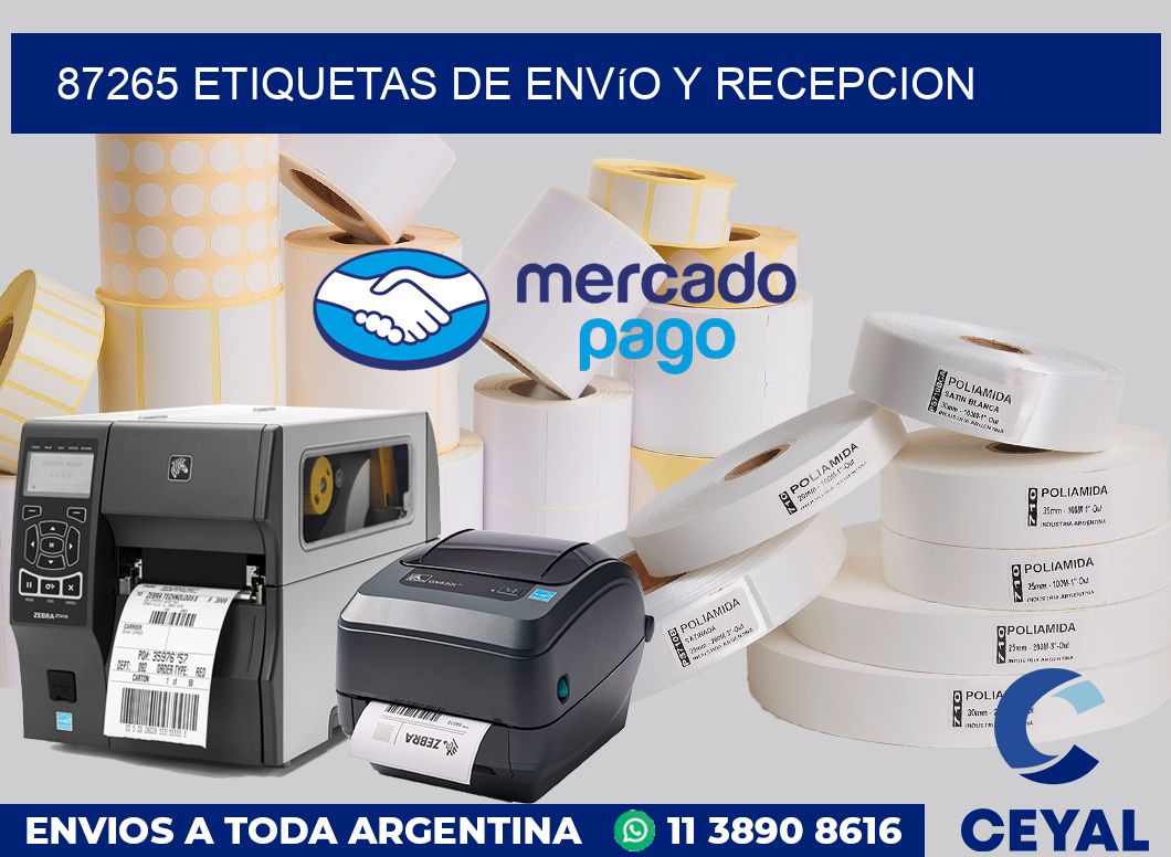 87265 Etiquetas de envío y recepcion