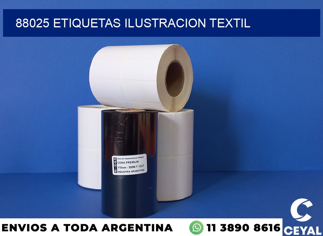 88025 etiquetas ilustracion textil