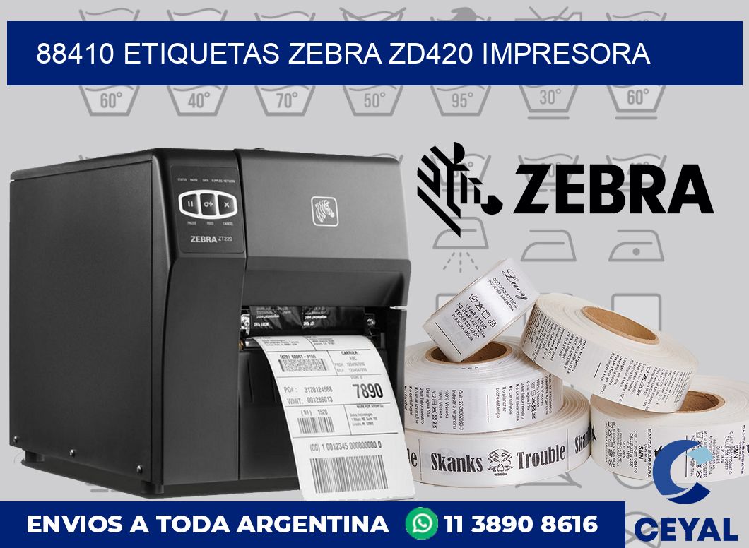 88410 etiquetas Zebra zd420 impresora