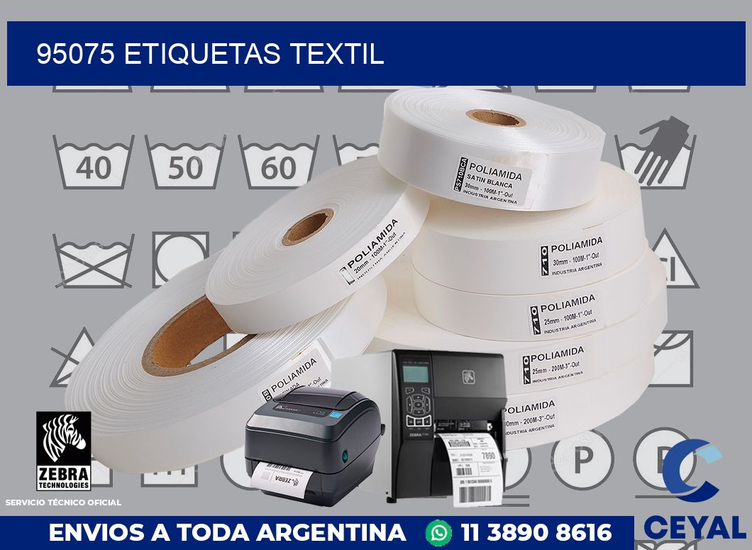 95075 etiquetas textil