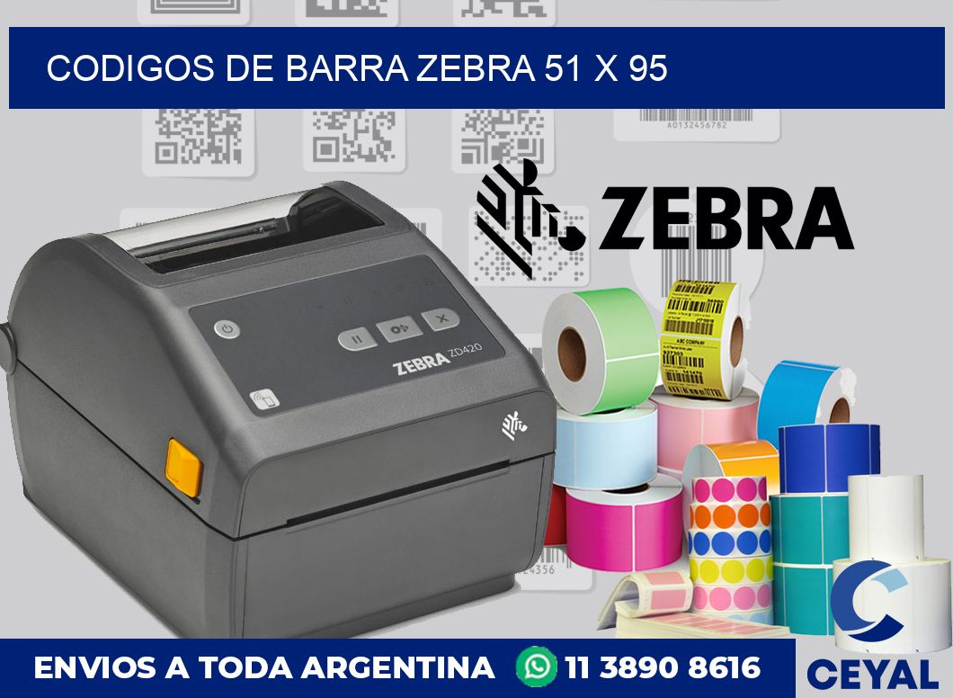 Codigos de barra Zebra 51 x 95