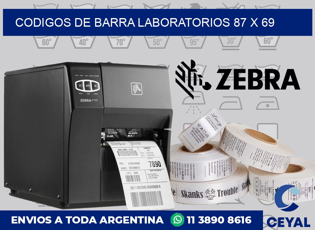 Codigos de barra laboratorios 87 x 69