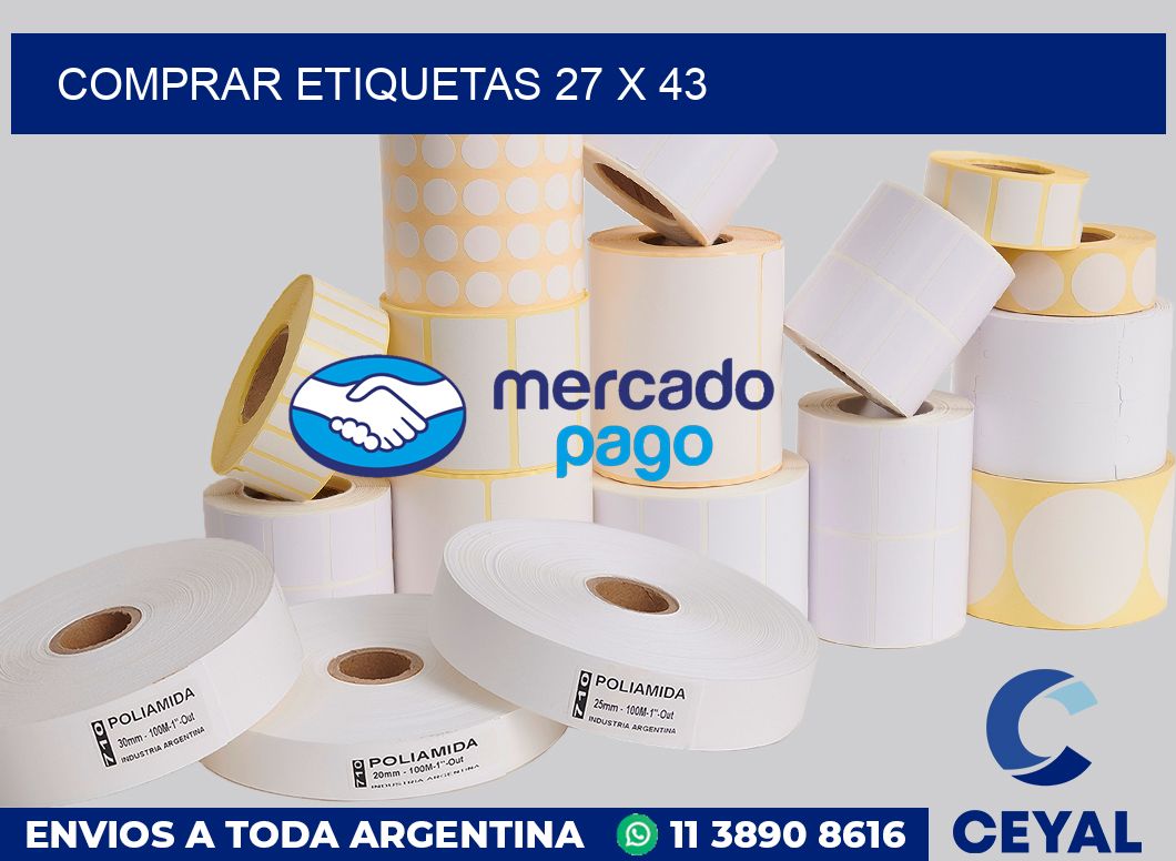 Comprar etiquetas 27 x 43