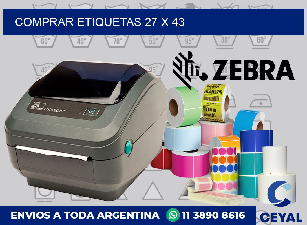 Comprar etiquetas 27 x 43