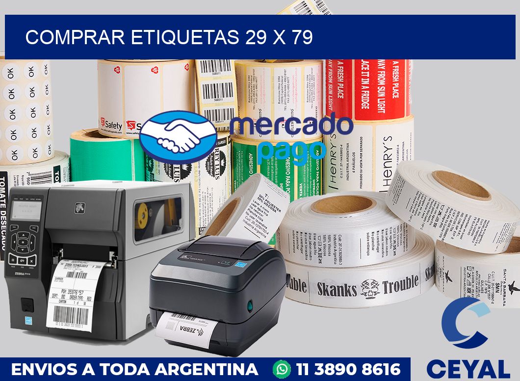 Comprar etiquetas 29 x 79