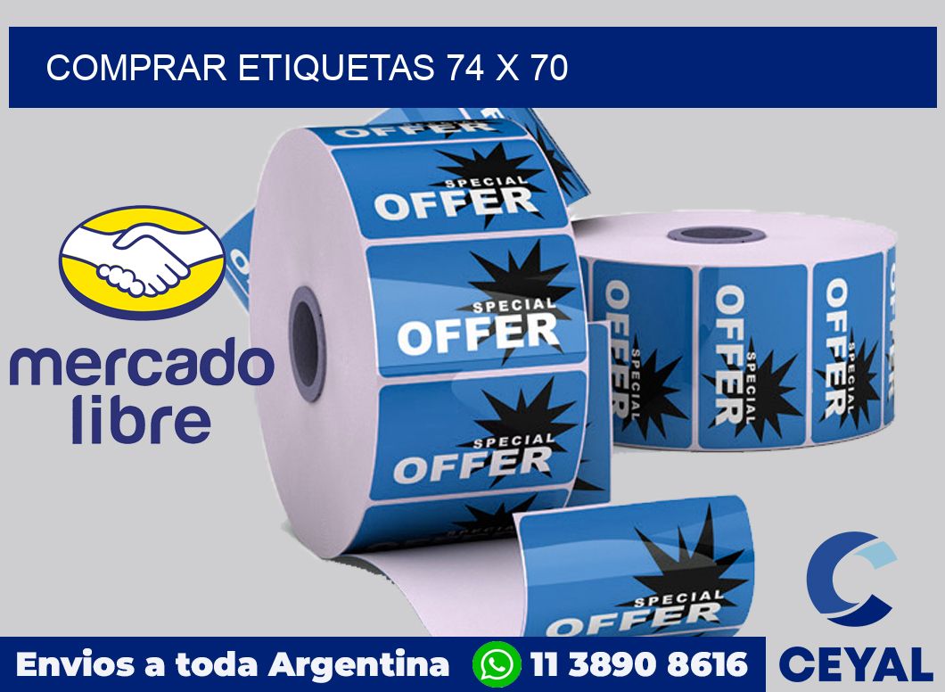 Comprar etiquetas 74 x 70