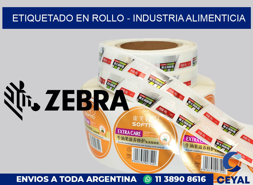 ETIQUETADO EN ROLLO - INDUSTRIA ALIMENTICIA