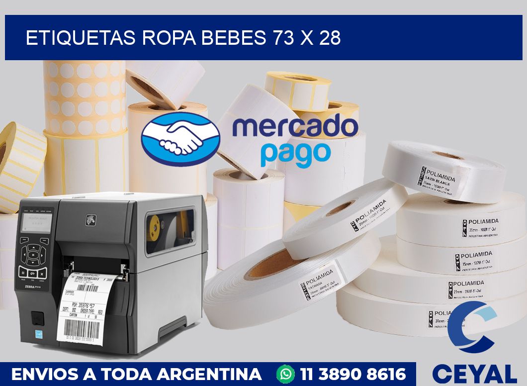 Etiquetas ropa bebes 73 x 28