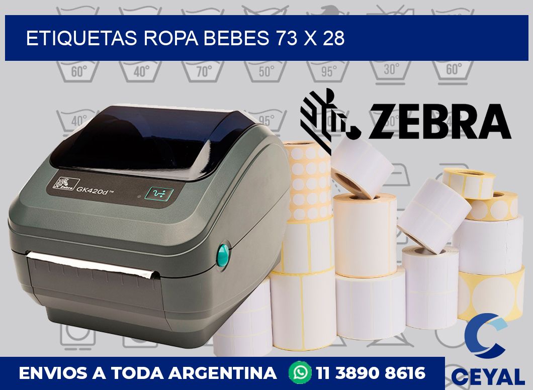 Etiquetas ropa bebes 73 x 28