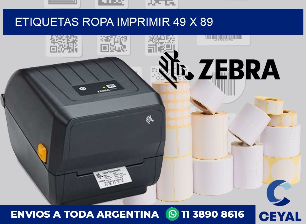 Etiquetas ropa imprimir 49 x 89