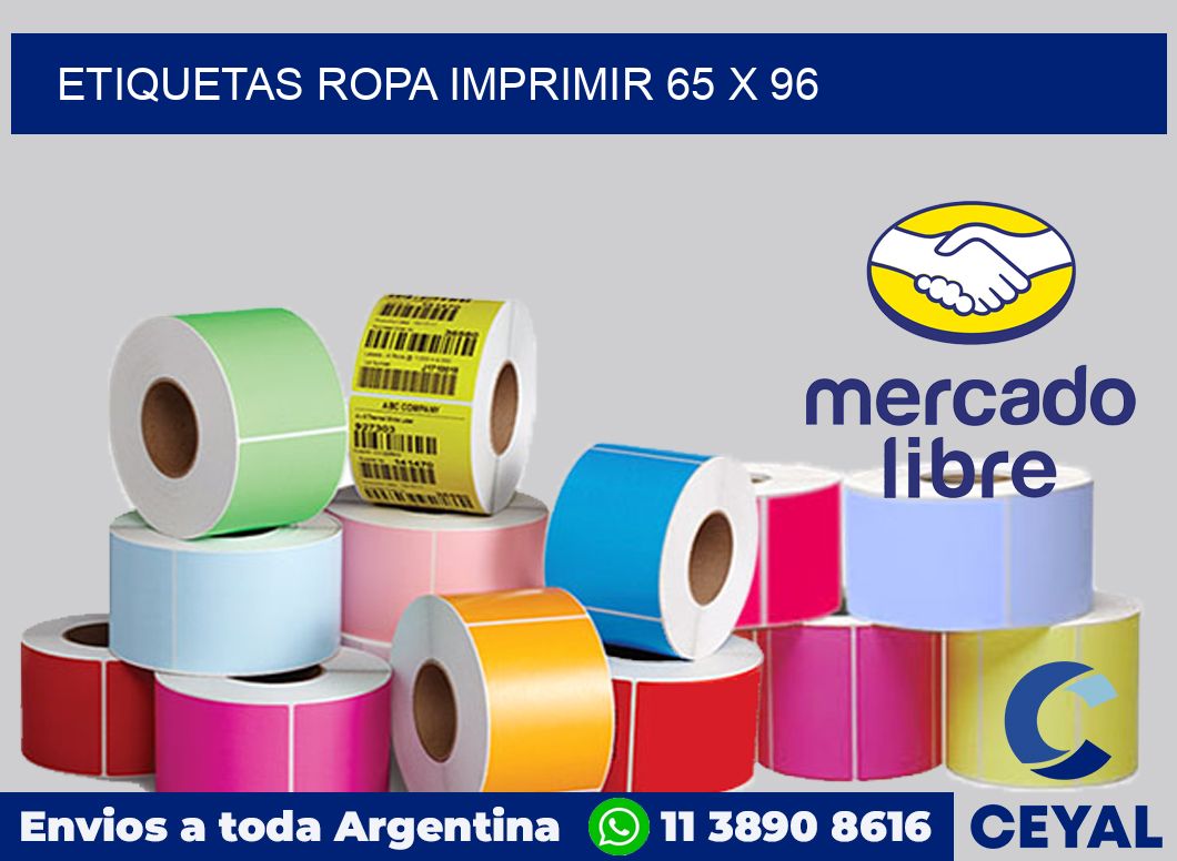 Etiquetas ropa imprimir 65 x 96