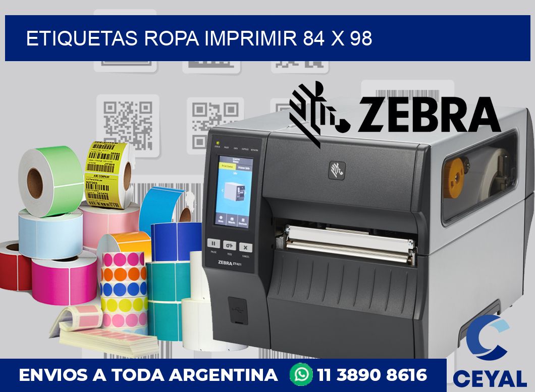 Etiquetas ropa imprimir 84 x 98