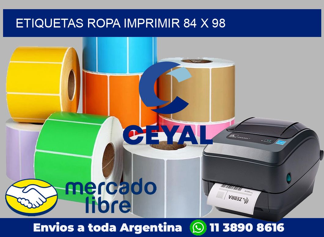 Etiquetas ropa imprimir 84 x 98