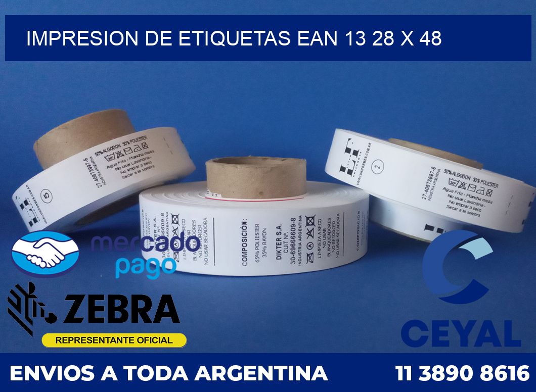 Impresion de etiquetas EAN 13 28 x 48