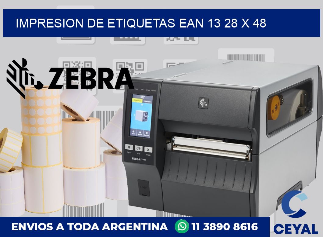 Impresion de etiquetas EAN 13 28 x 48