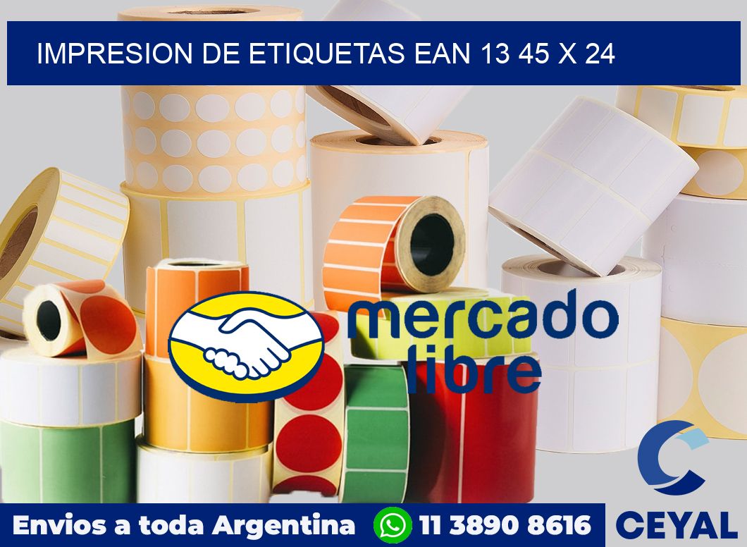 Impresion de etiquetas EAN 13 45 x 24