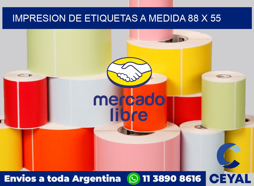 Impresion de etiquetas a medida 88 x 55