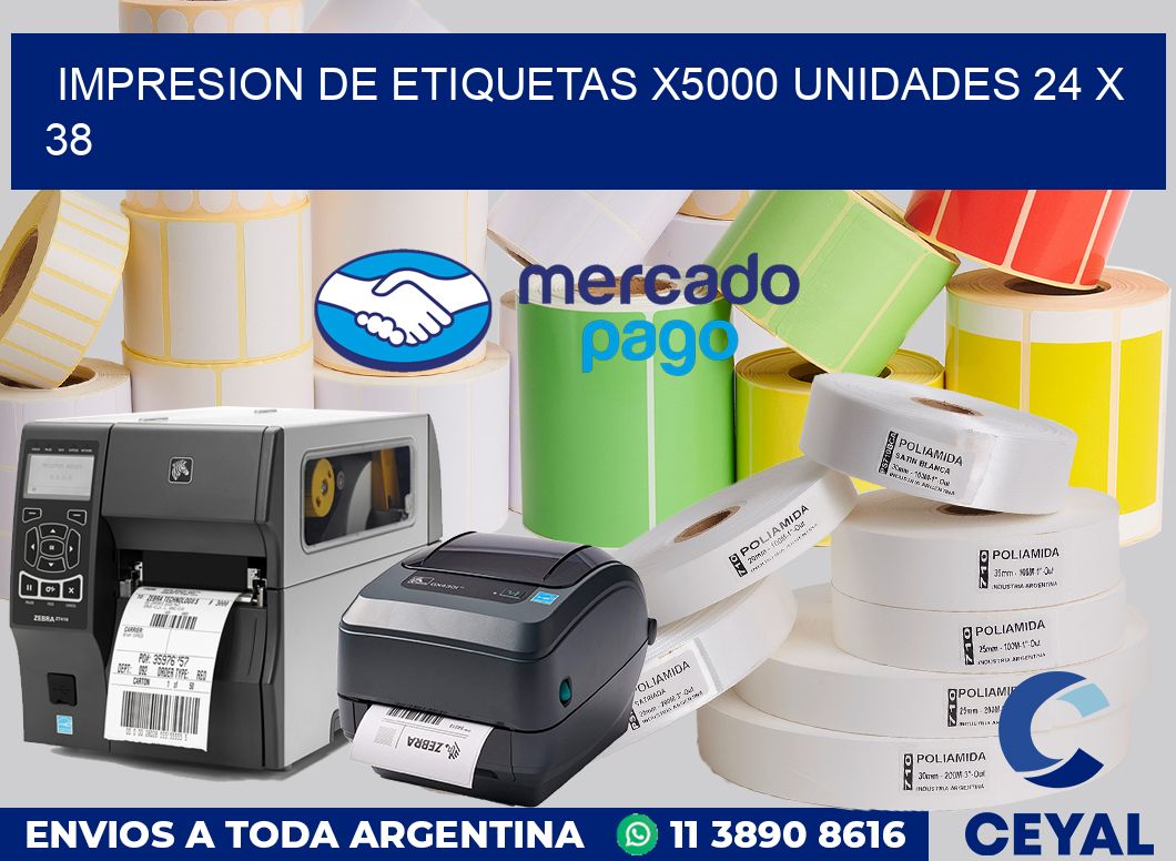 Impresion de etiquetas x5000 unidades 24 x 38