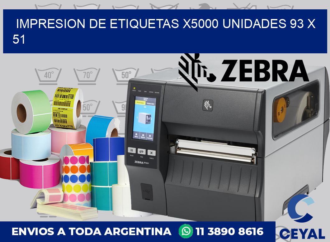 Impresion de etiquetas x5000 unidades 93 x 51