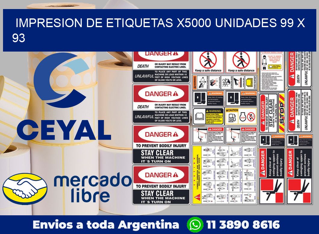 Impresion de etiquetas x5000 unidades 99 x 93