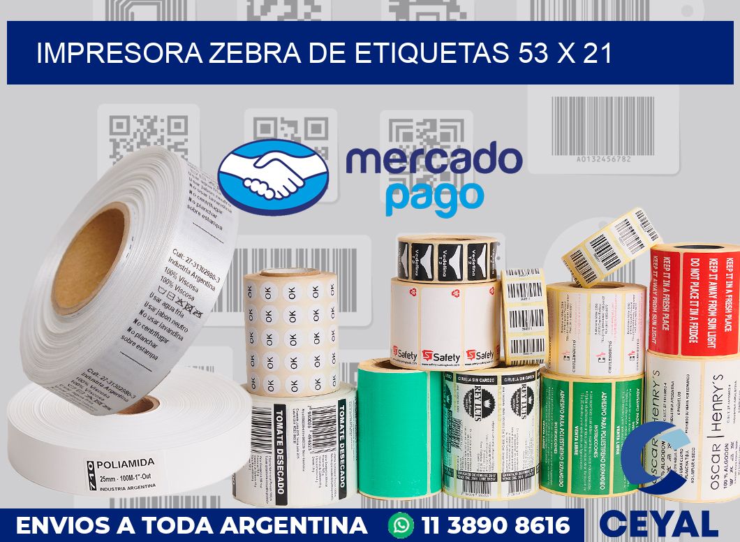 Impresora Zebra de etiquetas 53 x 21