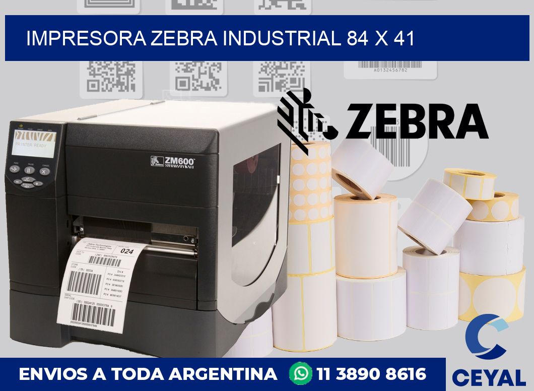 Impresora Zebra industrial 84 x 41