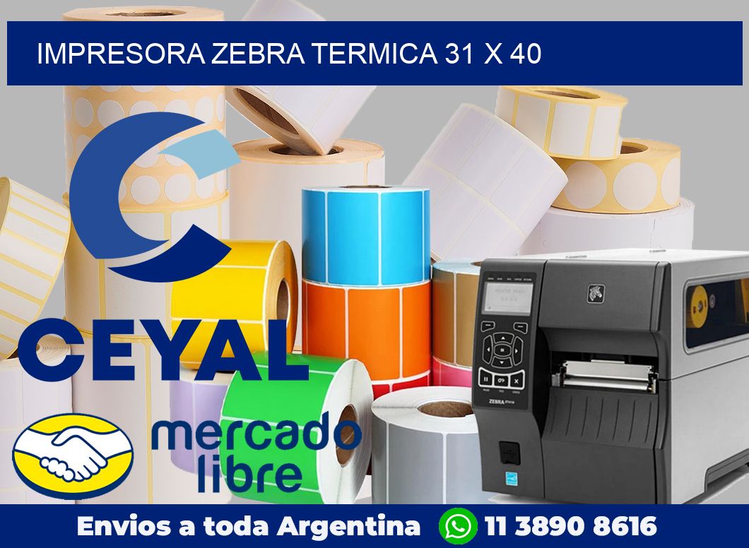 Impresora Zebra termica 31 x 40