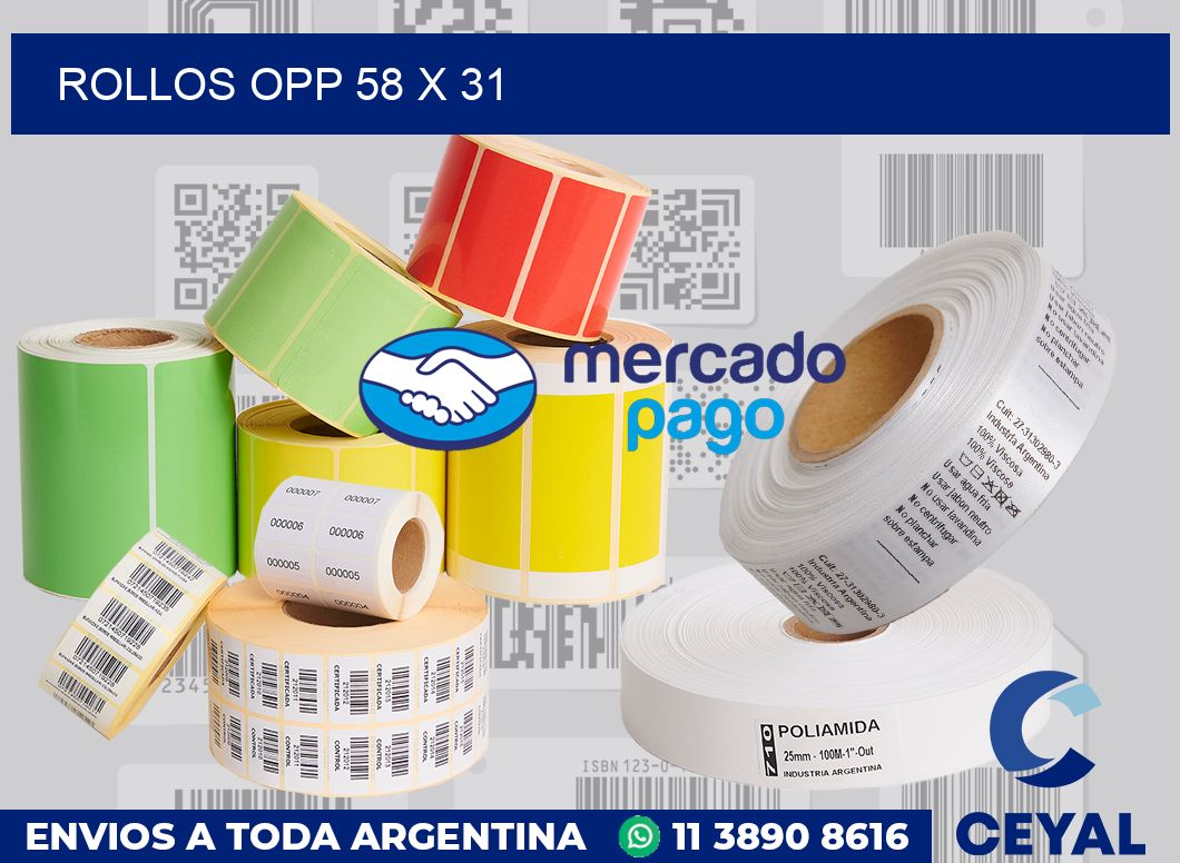 Rollos OPP 58 x 31