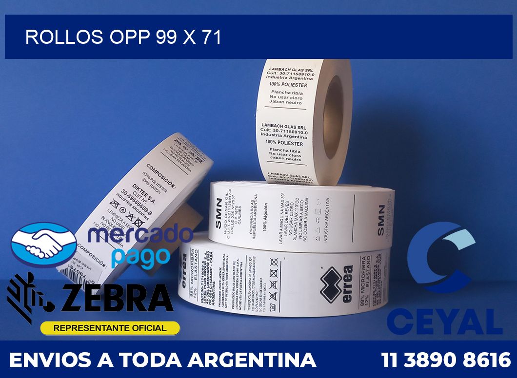 Rollos OPP 99 x 71