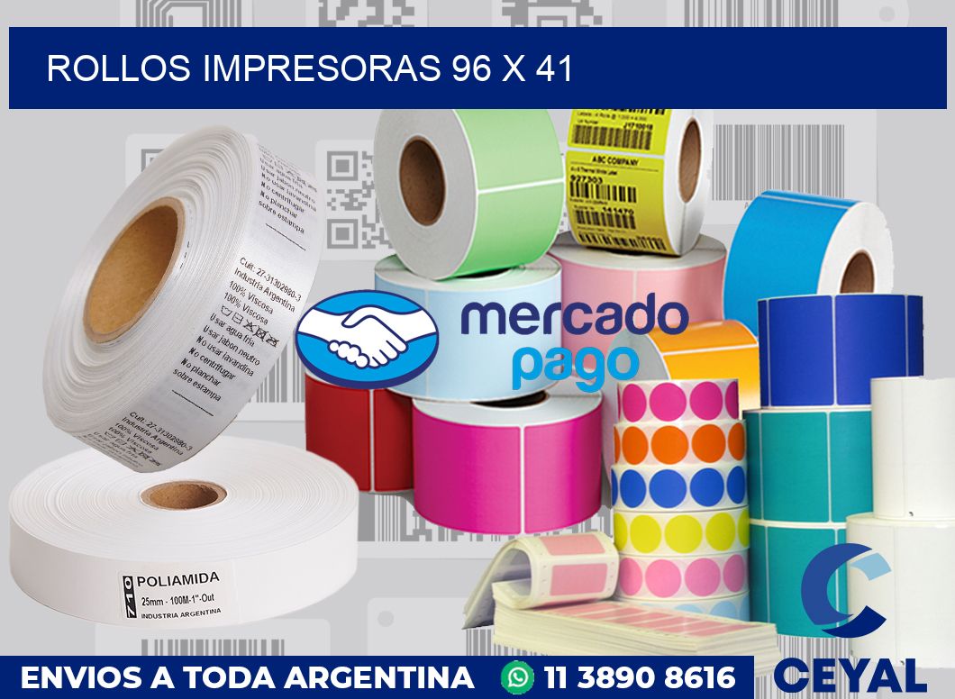Rollos impresoras 96 x 41
