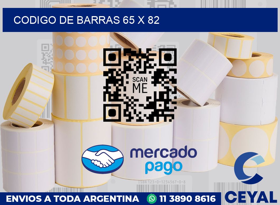 codigo de barras 65 x 82