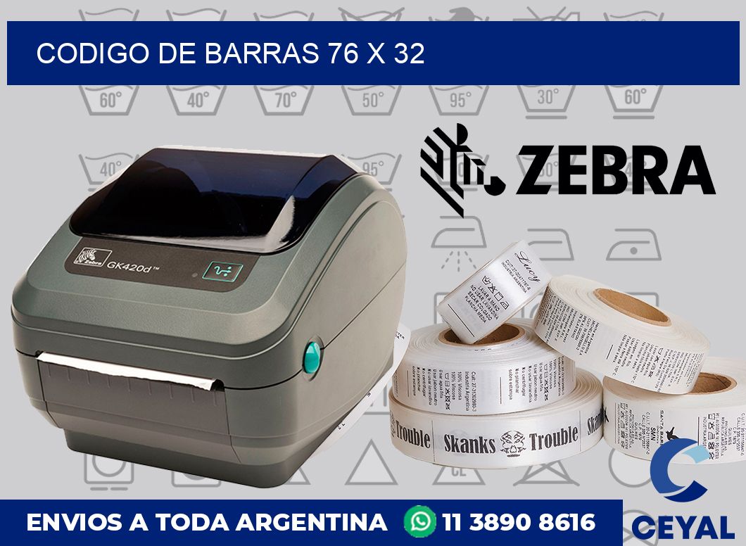 codigo de barras 76 x 32