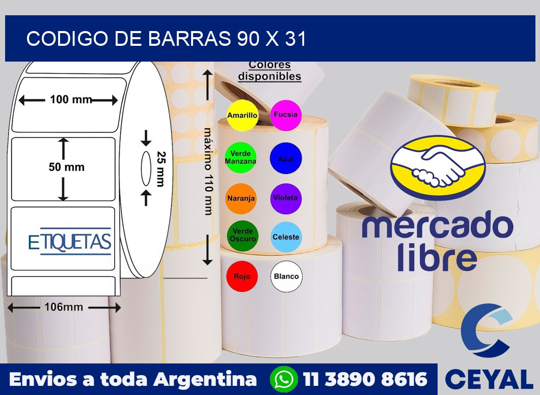codigo de barras 90 x 31