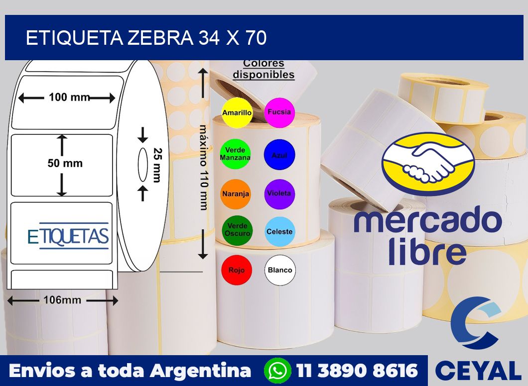 etiqueta zebra 34 x 70