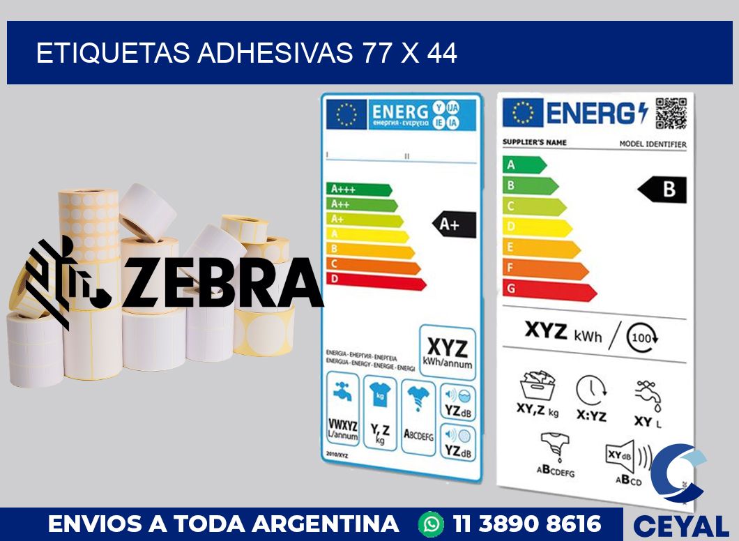 etiquetas adhesivas 77 x 44