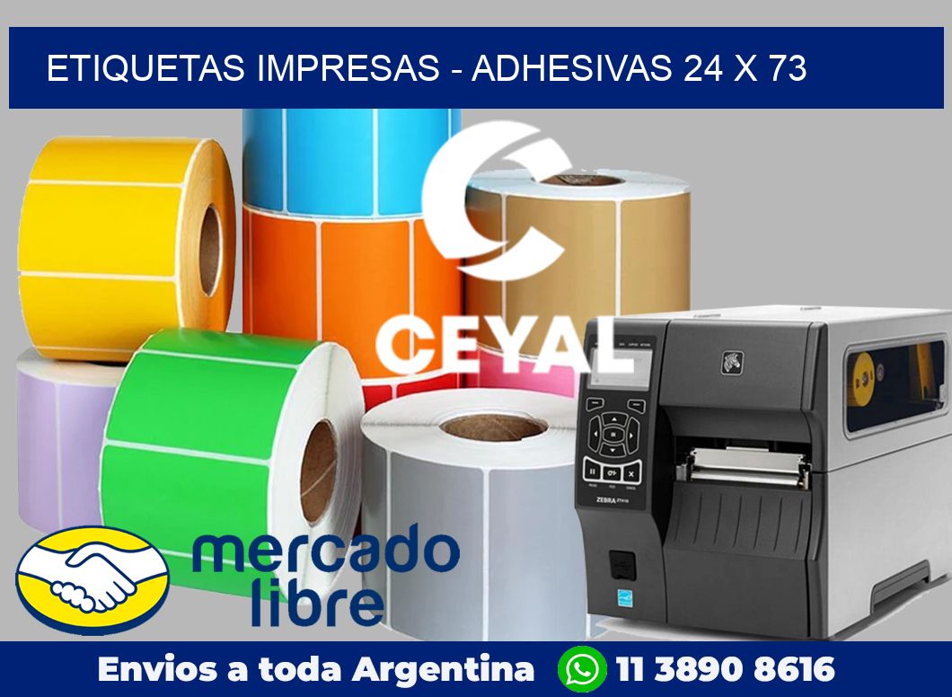 etiquetas impresas – Adhesivas 24 x 73
