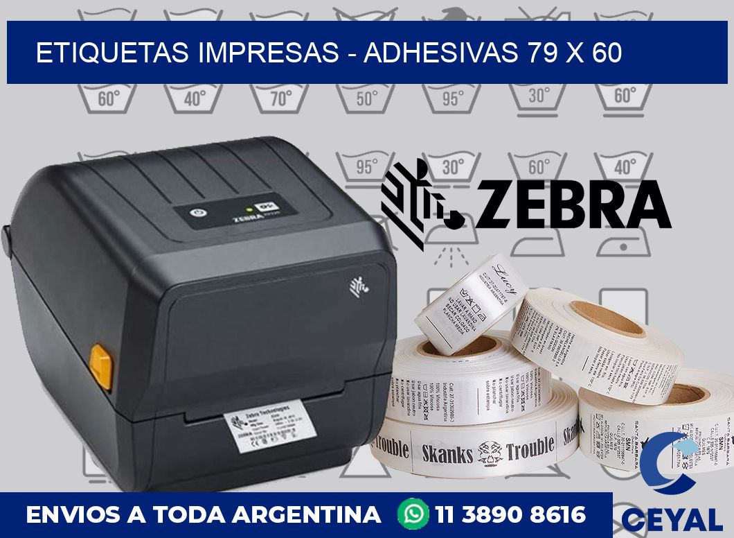 etiquetas impresas – Adhesivas 79 x 60