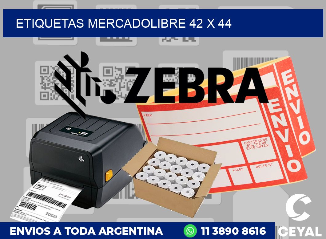 etiquetas mercadolibre 42 x 44