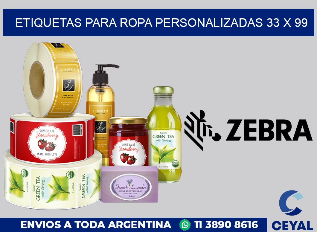 etiquetas para ropa personalizadas 33 x 99