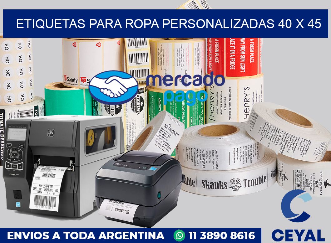 etiquetas para ropa personalizadas 40 x 45